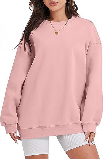 Damen nan extraweites Oversize-Sweatshirt mit überschnittener Schulter und angerautem Innenfutter EB