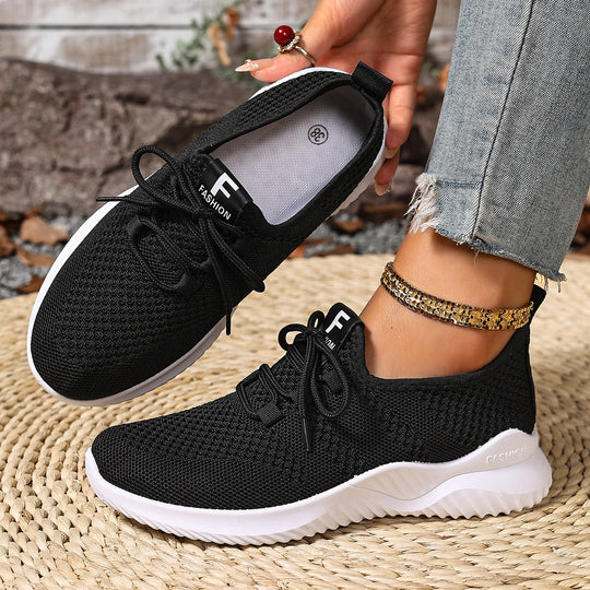 Damen Sportliche Sneaker mit atmungsaktiver Netzstruktur und flexibler Sohle EB