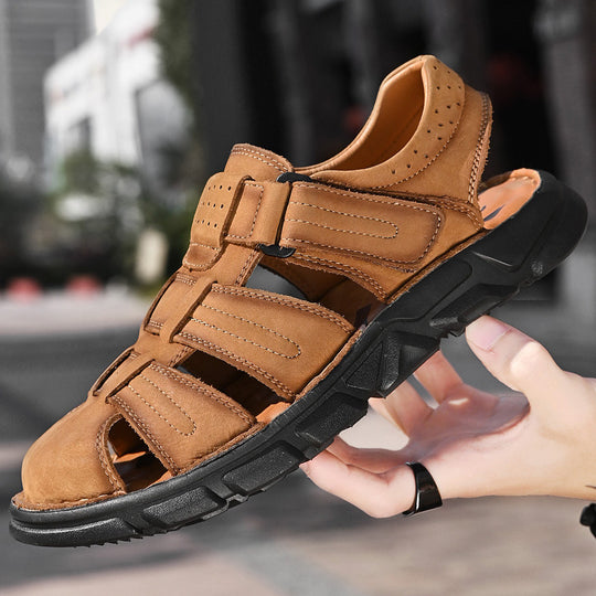 Herren bequeme Sandalen aus hochwertigem Leder EB