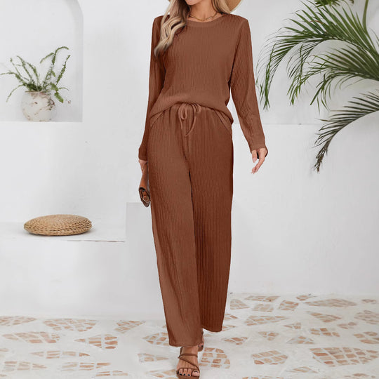 Damen Elegantes und bequemes Set aus gefeuchtetem Material EB