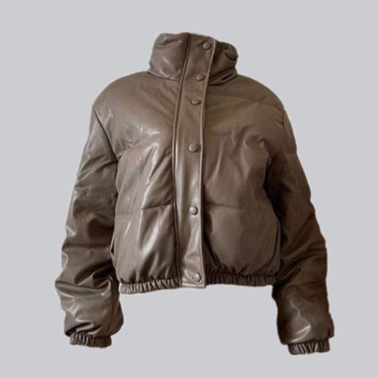Damen Kunstleder Steppjacke EB