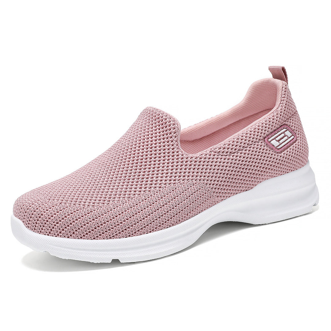 Damen Nahtlose Slip-On Freizeitschuhe mit atmungsaktiver Mesh-Oberfläche EB