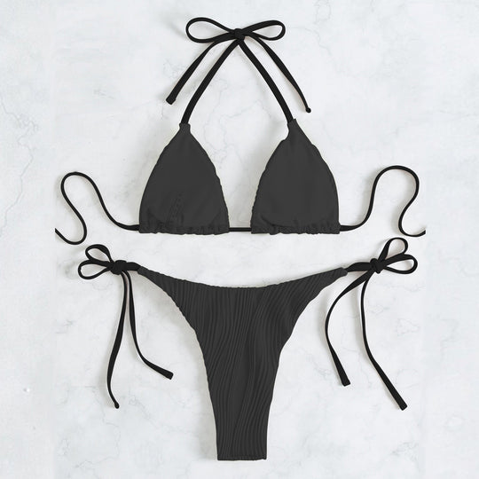 Damen Triangel-Bikini-Set mit eleganter Rüschendetail EB