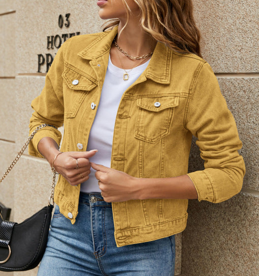 Damen Jeansjacke im modernen Schnitt mit praktischen Taschen EB