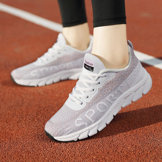 Damen Sportliche Sneakers mit atmungsaktiver Mesh-Oberfläche EB