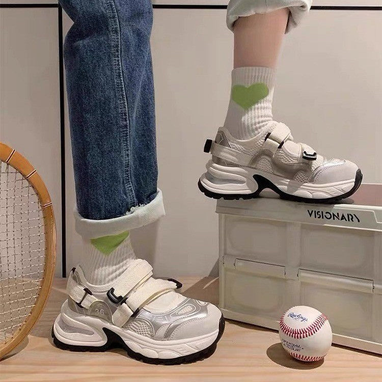 Damen Sportliche Lauf- und Freizeitschuhe mit verstellbaren Riemen und dämpfender Sohle EB