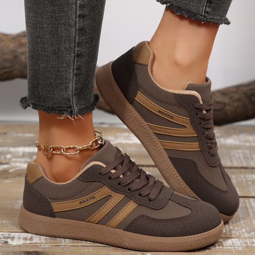 Damen Sportliche Sneakers mit rutschfester Sohle und weichem Innenfutter EB