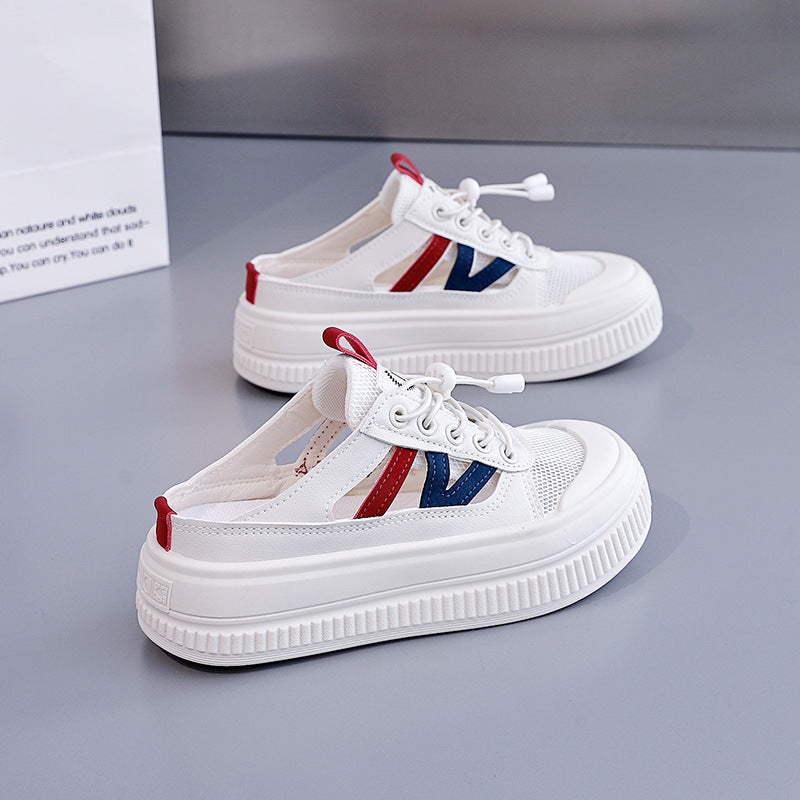 Damen modische Slip-On Sneakers mit atmungsaktivem Mesh und flexibler Sohle EB