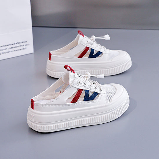 Damen modische Slip-On Sneakers mit atmungsaktivem Mesh und flexibler Sohle EB