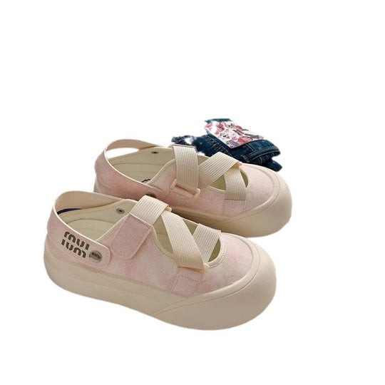 Damen modische Slip-On Clogs mit verstellbaren Riemen und komfortabler dämpfender Sohle EB