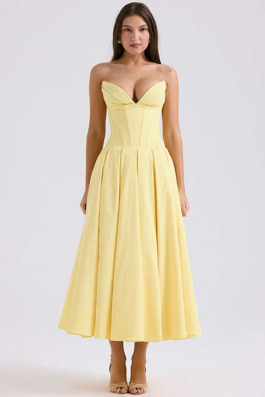 Damen Abendkleid mit taillierter Silhouette und A-linien Schnitt EB
