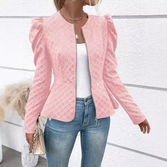 Damen modischer Blazer mit Puffärmeln EB