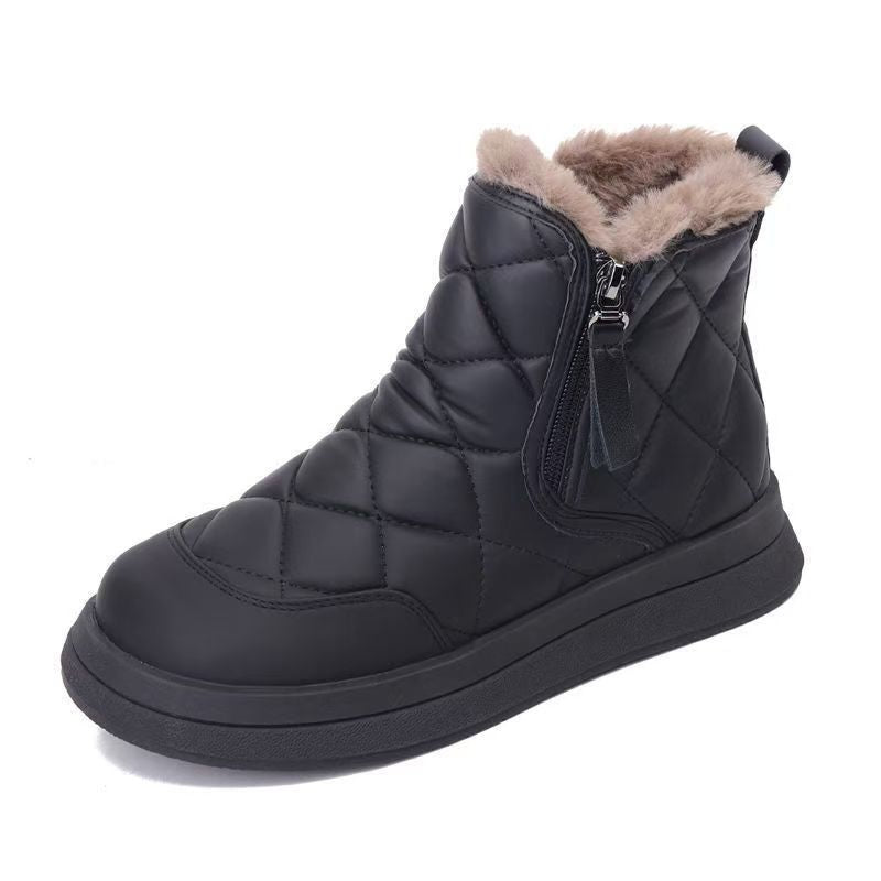 Damen gepolsterte Winterstiefel mit Fleecefutter EB