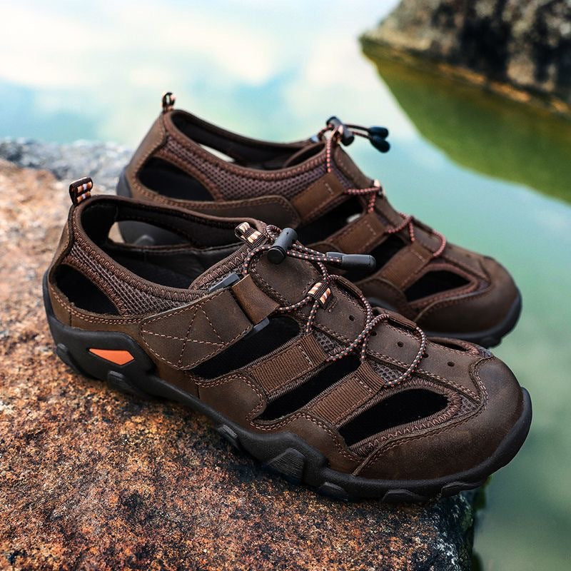 Herren Sportliche Sandalen mit atmungsaktiver Oberflächenstruktur und rutschfester Sohle EB