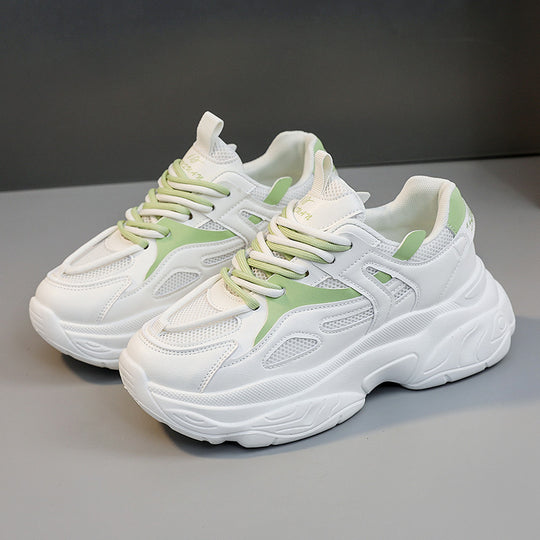 Damen Sportliche Sneakers mit atmungsaktiver Mesh-Oberfläche und stabiler Sohle EB