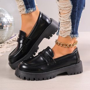 Damen Mokassins mit rutschfester Sohle und elegantem Riemendesign EB