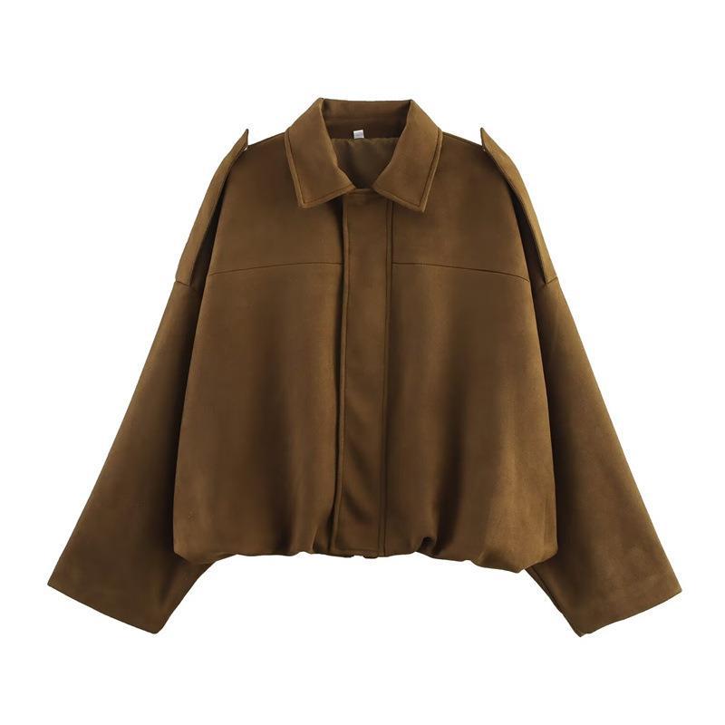 Damen Freizeitjacke im modischen Oversized-Design mit praktischen Taschen EB