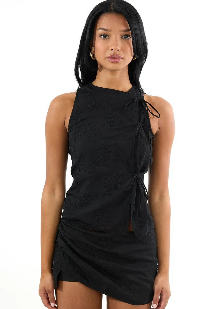Damen Verspieltes Wickelkleid mit seitlichen Rüschendetails EB