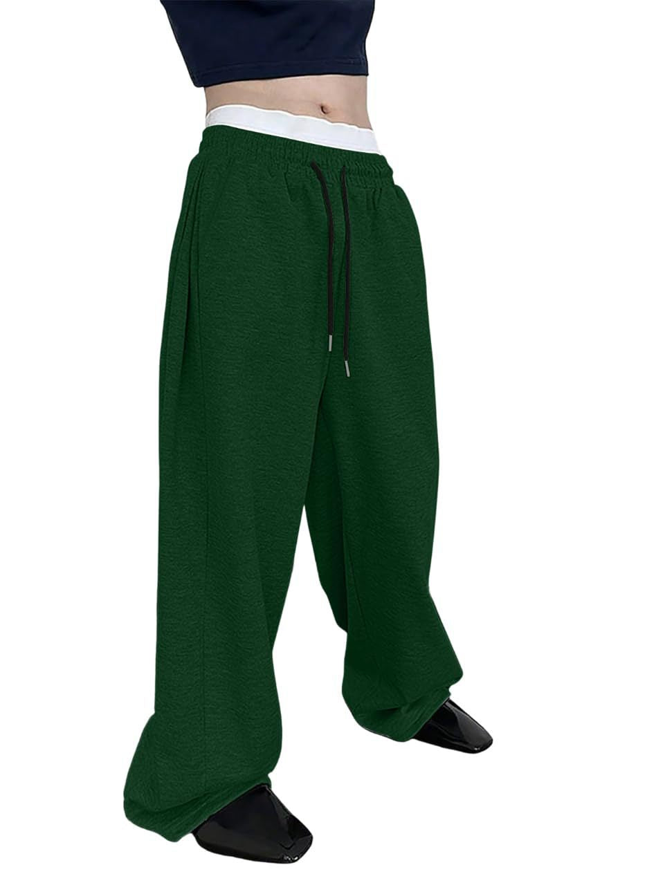 Herren nan lockere Oversize Jogginghose mit elastischem Bund und Kordelzug EB