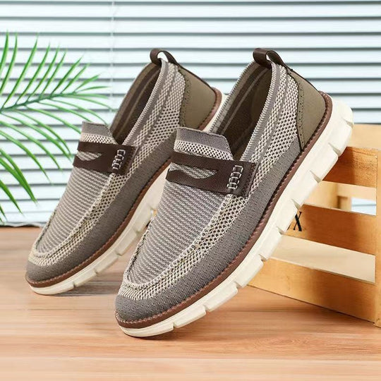 Damen Slip-On Freizeit-Schuhe mit atmungsaktivem Mesh-Obermaterial EB
