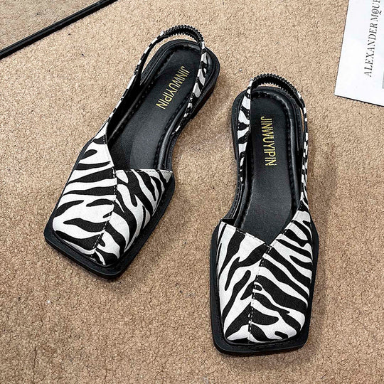 Damen Elegante Riemchen-Sandalen mit quadratischer Zehenpartie und flexibler Sohle EB