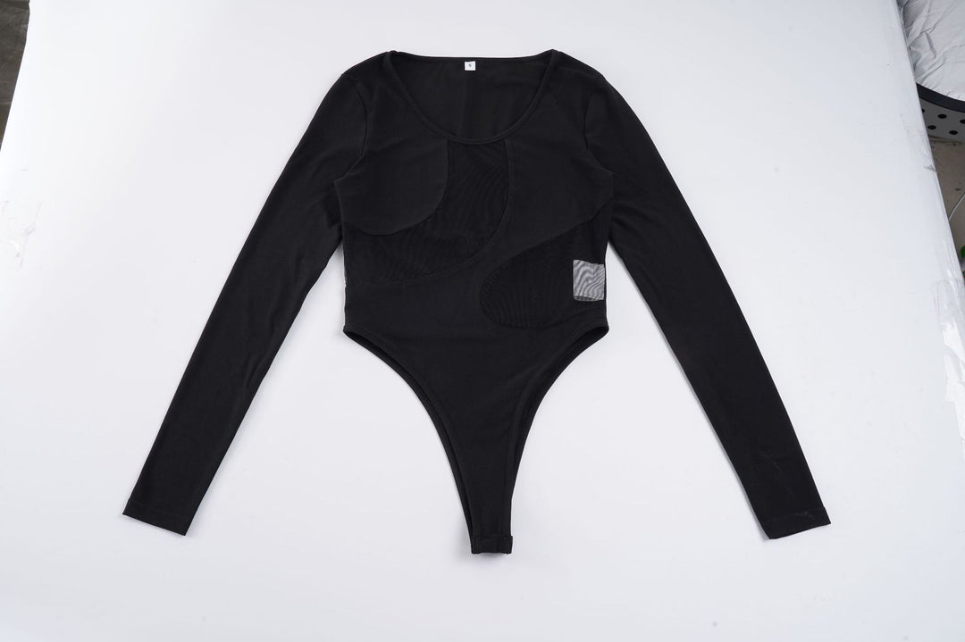 Damen Body mit innovativem Design und raffinierten Netz-Elementen EB