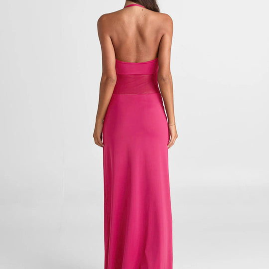 Damen Maxikleid mit raffiniertem Cut-Out und figurbetontem Design EB