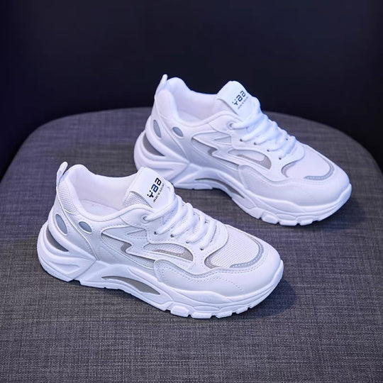 Damen Sportliche Sneaker mit atmungsaktiver Mesh-Oberfläche und stoßdämpfender Sohle EB