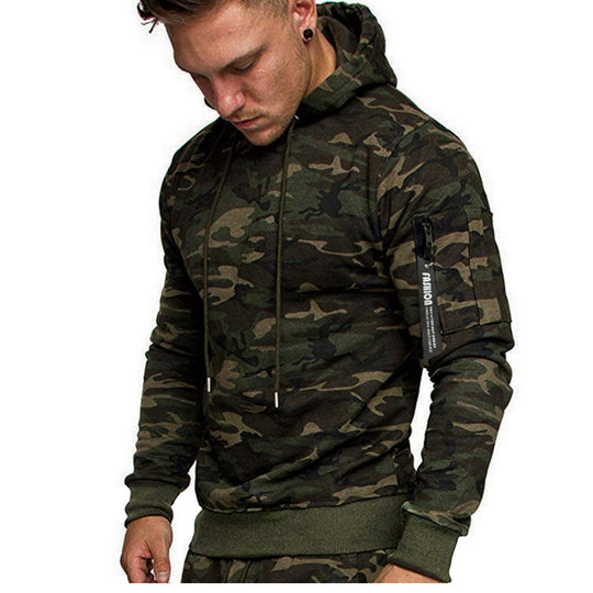 Herren sportlicher Hoodie mit seitlichem Reißverschluss EB