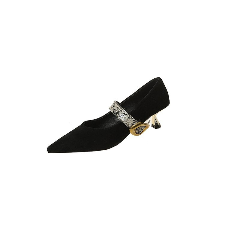 Damen elegante Slingback-Pumps mit Glitzer-Riemen EB