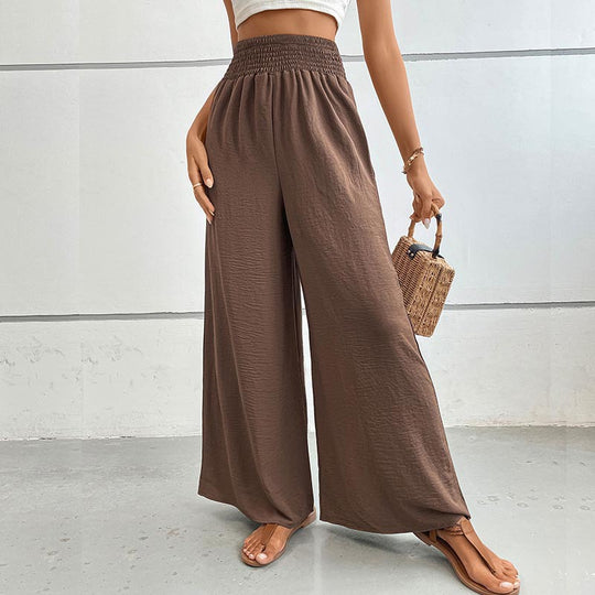Damen Weit geschnittene Sommerhose mit elastischem Bund EB