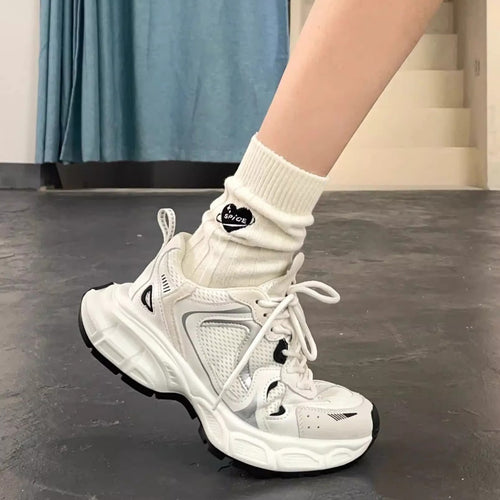Damen Sportliche Laufschuhe mit atmungsaktiver Mesh-Oberfläche und dämpfender Sohle EB