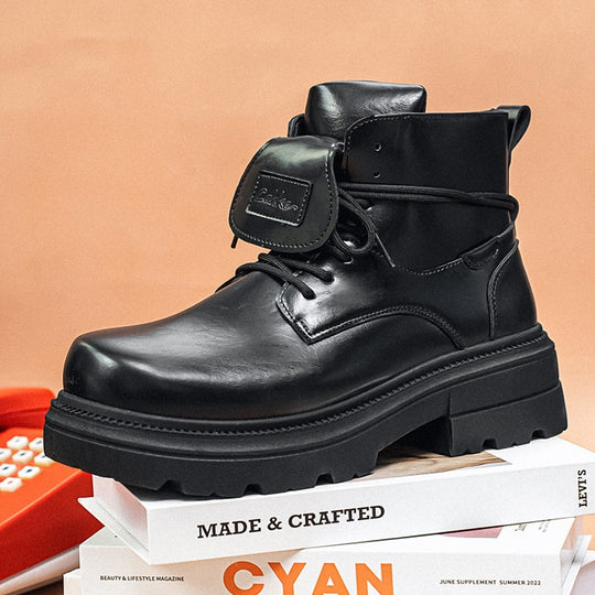 Damen Robuste und stylische Schnürstiefel mit modischem Design EB