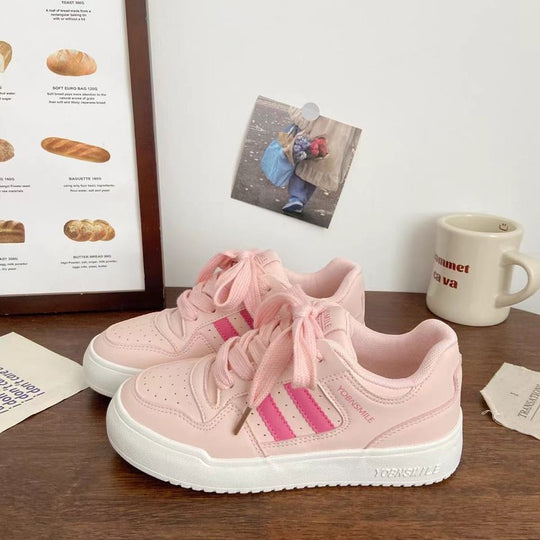 Damen Sportliche Sneaker mit atmungsaktivem Obermaterial und modischer Schnürung EB