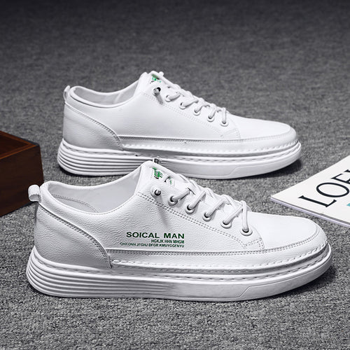 Herren lässige Ledersneaker mit weicher Sohle und modischem Design EB