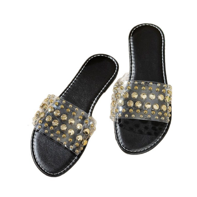 Damen elegante Riemen-Sandalen mit funkelnden Schmuckdetails EB