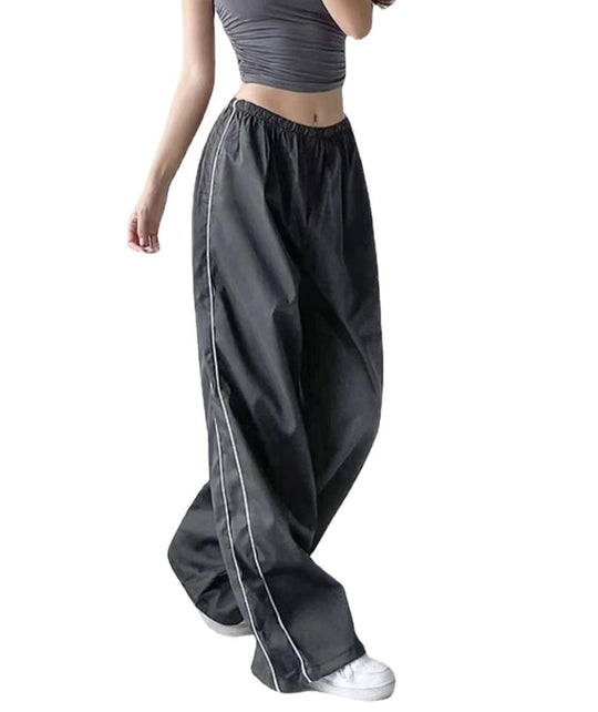 Damen Sportliche Hose mit weitem Schnitt und elastischem Bund EB