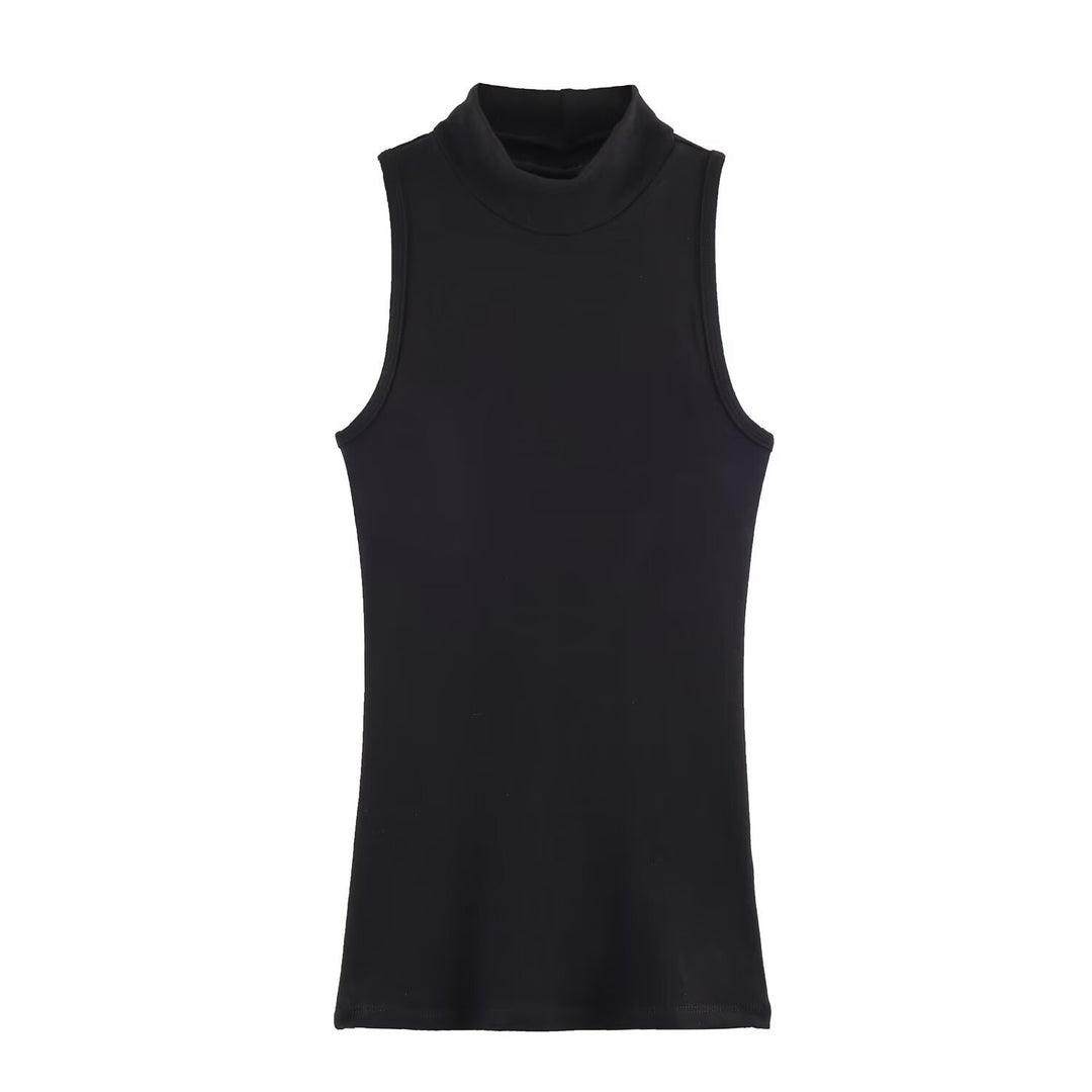 Damen Rollkragen-Tanktop aus weichem Stretch-Material EB