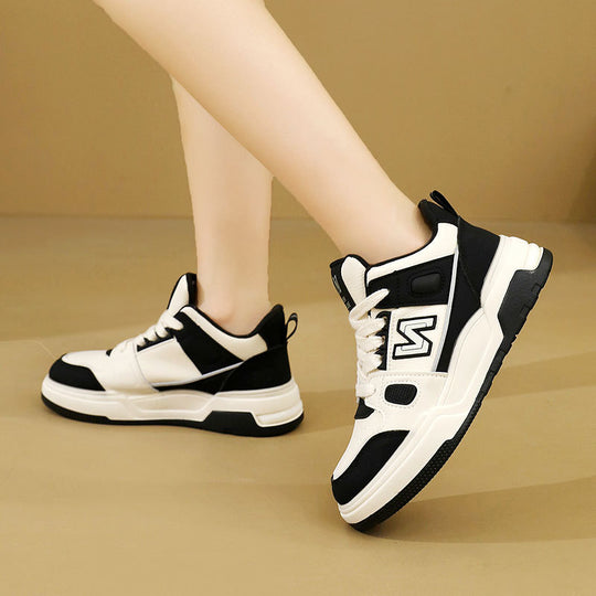 Damen Sportliche High-Top Sneakers mit modischem Design und atmungsaktiver Oberflächenstruktur EB