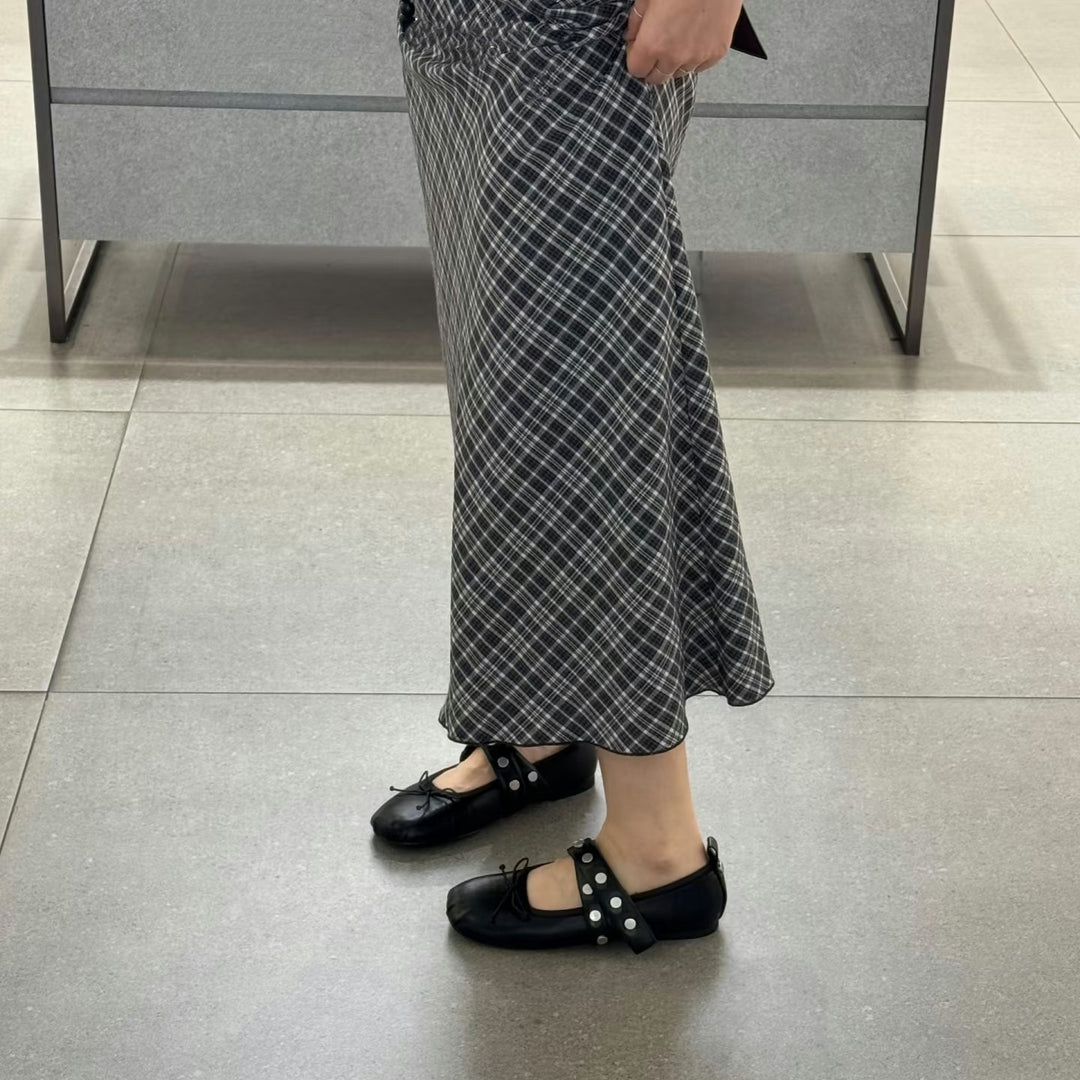 Damen Flache Ballerinas mit modischem Design und Verschluss EB