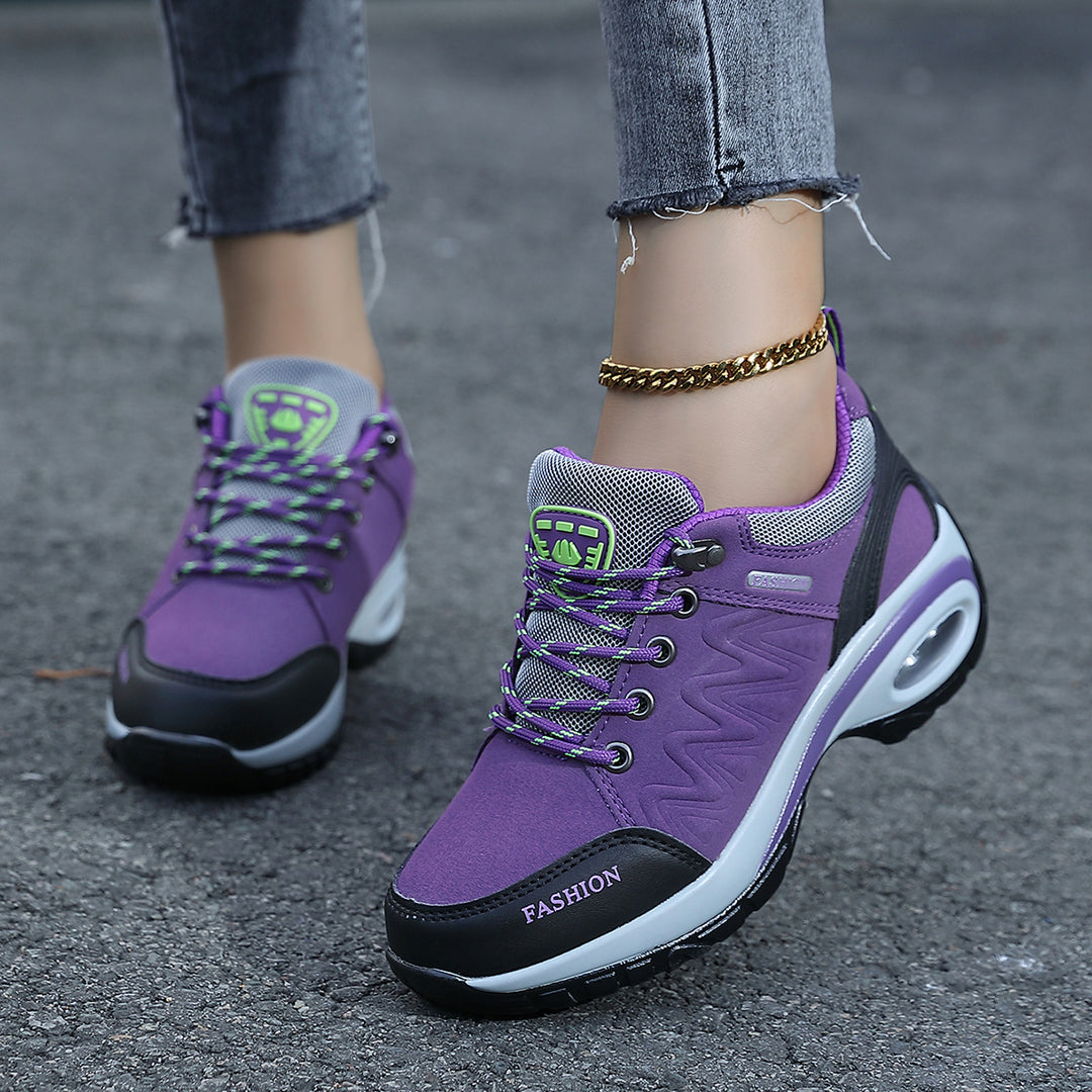 Damen nan sportliche Keil-Sneaker mit gepolsterter Luftkissen-Sohle EB