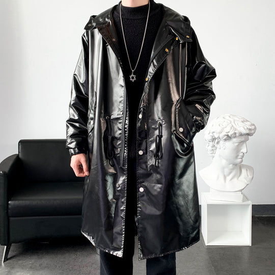 Herren reflektierende Regenjacke mit verstellbarem Kapuzenbereich und praktischen Taschen EB