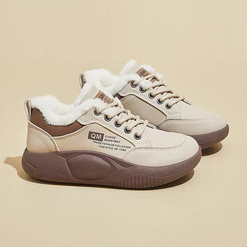 Damen Sportliche Sneakers mit kuscheligem Innenfutter und rutschfester Laufsohle EB