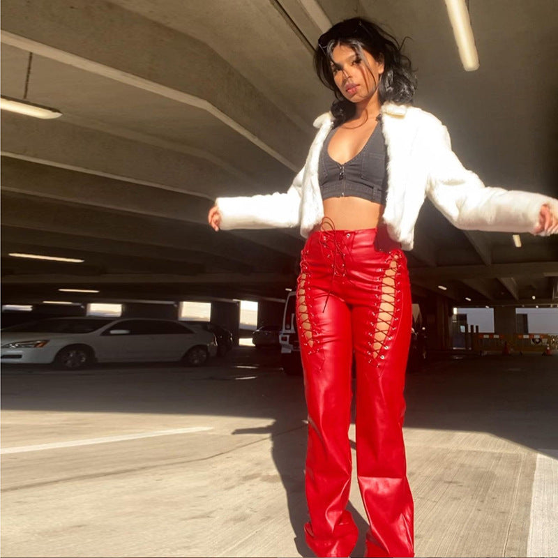 Damen Crop-Top mit innovativem Cut-Out-Design und langen Ärmeln EB