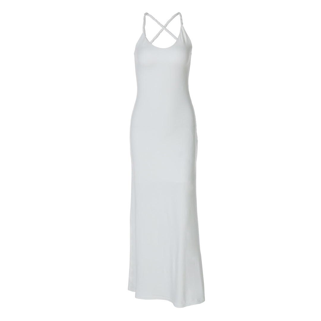 Damen Elegantes Maxikleid mit raffiniertem Schnitt EB