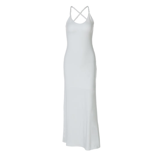 Damen Elegantes Maxikleid mit raffiniertem Schnitt EB