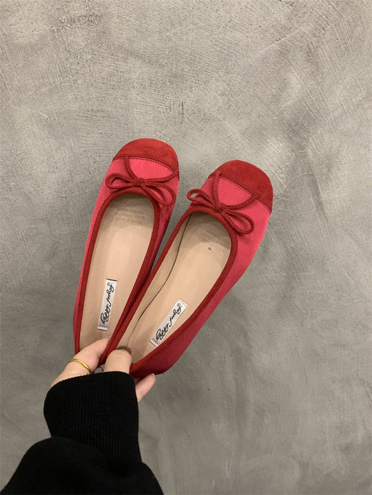 Damen Ballerinas mit zierlichem Schleifenakzent und weichem Innenfutter EB