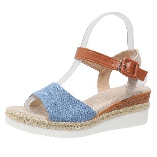 Damen Wedge-Sandalen mit modernem Schnitt und verstellbarem Riemen EB