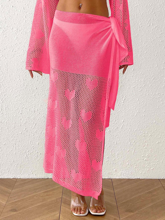 Damen transparenter Häkel-Strandsarong EB