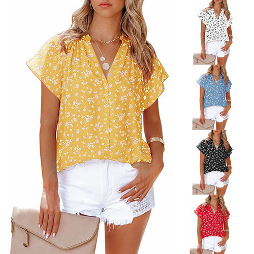 Damen Bluse mit floralem Muster und lässigem Schnitt EB